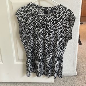 Karl Lagerfeld polka dot top.  Size Medium